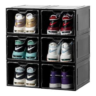 RMAX透明鞋盒AJ亚克力磁吸收纳神器宿舍鞋柜防尘加厚塑料折叠盒子