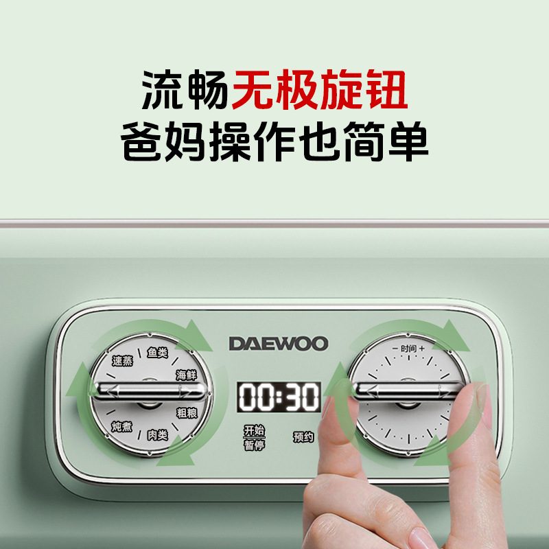 大宇全钢电蒸锅多功能蒸煮炖一体双层304不锈钢18L【彩盒款】