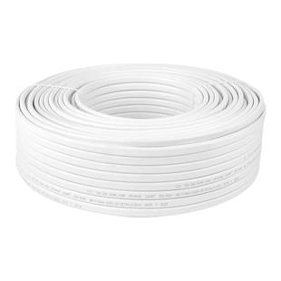 圆形RVV白色2芯软家用电线护套线纯铜1.5 4 6平方信号监控电源线