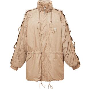 【奥莱】DAZZLE地素奥莱春街头暗纹中长款羽绒服女外套