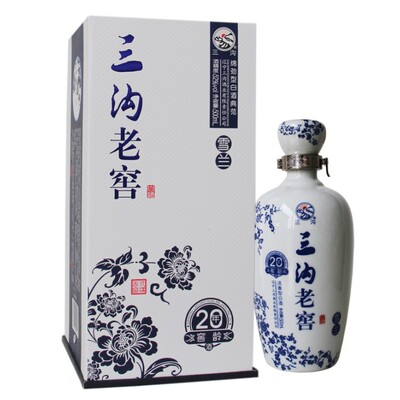 三沟老窖雪兰窖龄20年52度白酒
