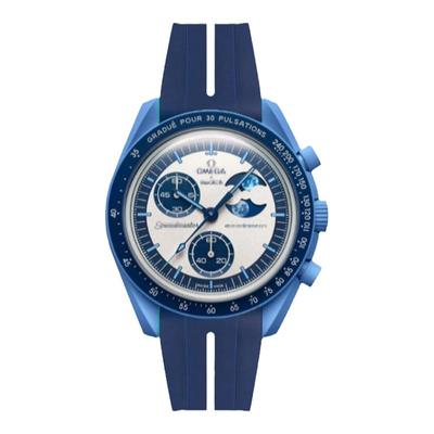 适用Swatch欧米茄联名表带橡胶弧形斯沃琪omega史努比硅胶表带20