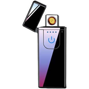 充电式打火机新款防风耐用十二生肖高颜值潮黑科技指纹感应无声点