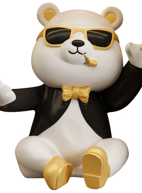 轻奢高端暴力熊红酒架摆件