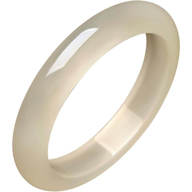 周六福香槟金玉髓手镯宽条新中式国风情人节礼物送女友