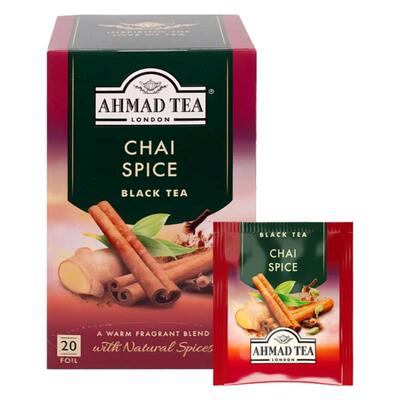 AHMAD TEA英国亚曼生姜肉桂味红茶冬季特饮20个进口袋泡茶包