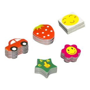 长远60个装黑板磁铁贴教具白板磁铁笑脸五角星磁力贴教具幼儿园评比表扬奖励磁贴宝宝冰箱贴玩具大号星星磁性