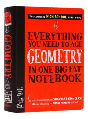 美国少年学霸超级笔记 几何学 Everything You Need to Ace Geometry  Big Fat Notebook 英文原版中学生教辅 学习手册 Workman