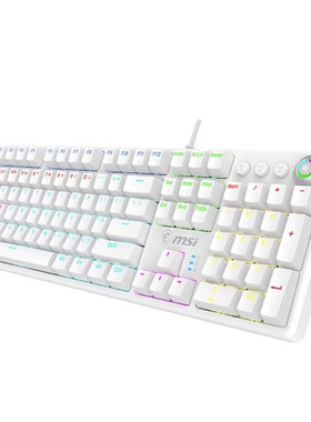 MSI/微星GK50Z V2青轴104全键办公热插拔有线USB电竞游戏机械键盘