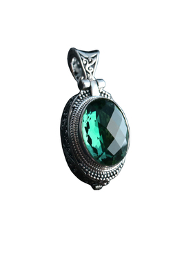 印度直运纯银刻面透辉石嘎乌盒