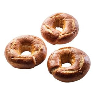 全麦贝果蓝莓乳酪面包无糖精低代餐健身碱水零食卡脂黑麦粗粮早餐