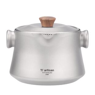 钛工匠纯钛旅行茶具套装户外露营钛合金便携泡茶器双层防烫钛茶具