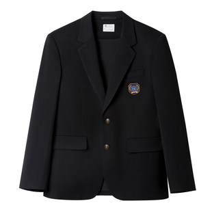 木村叔dk日系俩粒扣黑色西服外套男生秋季少年感长款西装西裤套装