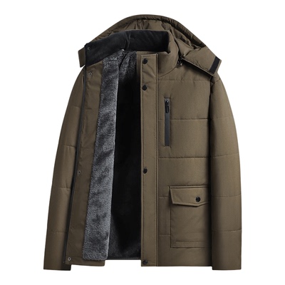 啄木鸟冬季男士加绒加厚保暖棉服