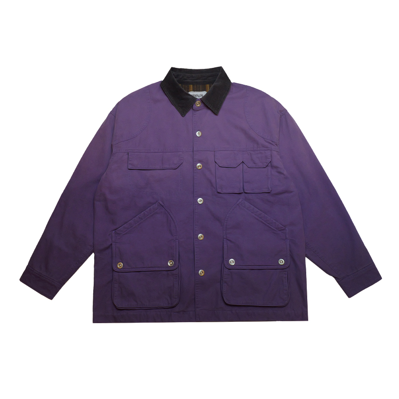 DAIKON Lab.25aw复古多口袋男女防风水洗做旧渐变色猎装夹克外套