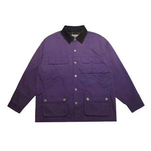 DAIKON Lab.25aw复古多口袋男女防风水洗做旧渐变色猎装夹克外套