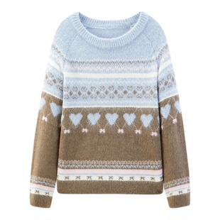 【LOTSYOU联名】乐町商场同款费尔岛线套衫冬季毛衣C1EEE4415