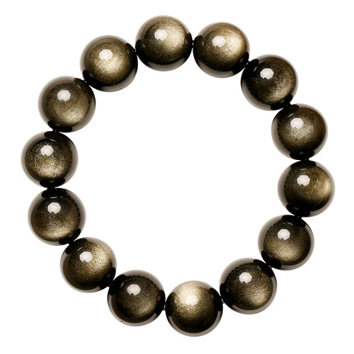 收藏级天然金曜石手串双猫眼黑银曜石男女手链本命年转运招财龙年