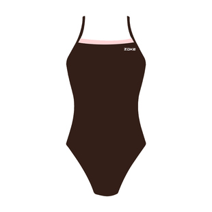 洲克竞速泳衣女款游泳馆专用连体2025新款泡温泉大码焦糖海盐泳装