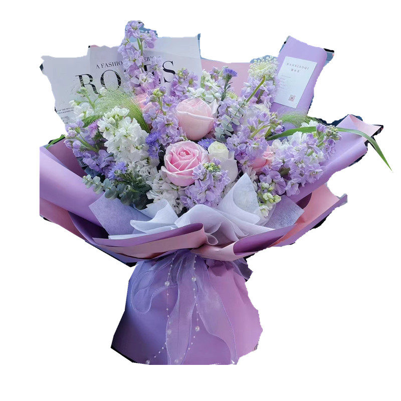妈妈生日送长辈鲜花百合花束青岛