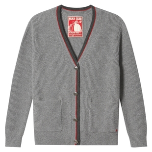 【美丽诺羊毛】PSALTER诗篇复古学院格雷系开衫针织衫冬款