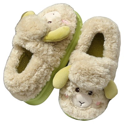 冬季女士棉拖鞋包跟保暖可爱家居