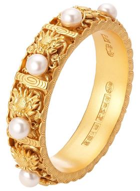 非遗花丝清宫文物复刻九龙戏珠镯