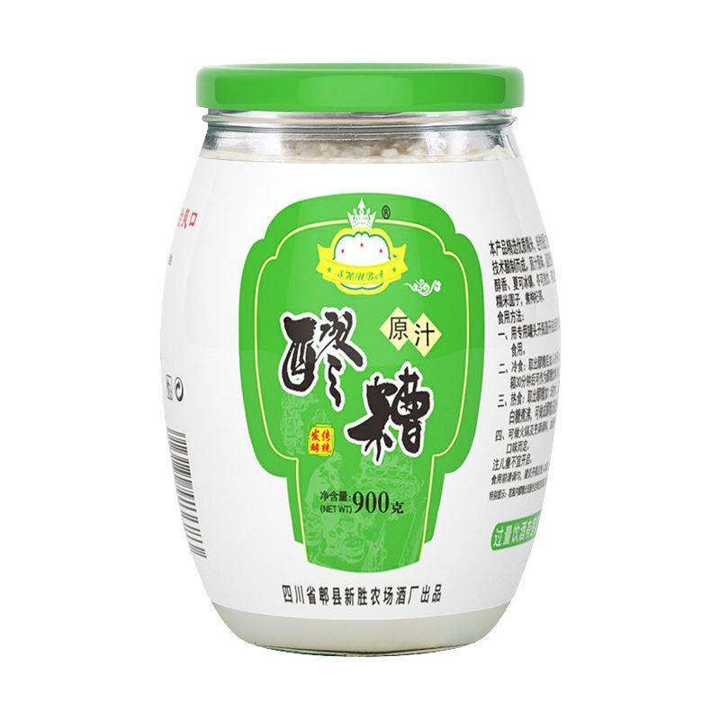 蜀霸原汁醪糟900g*4瓶米酒传统甜米酒月子米酒纯糯米商用家用甜佬