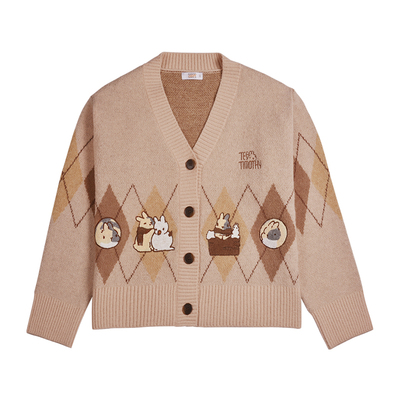提摩西小队兔子棕色针织外套