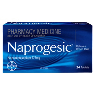 Naprogesic拜耳Bayer痛经小蓝片萘普生女性姨妈止痛痛经药缓释片