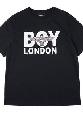 BOY LONDON夏季潮牌休闲男女同款简约印花圆领宽松短袖T恤N01927
