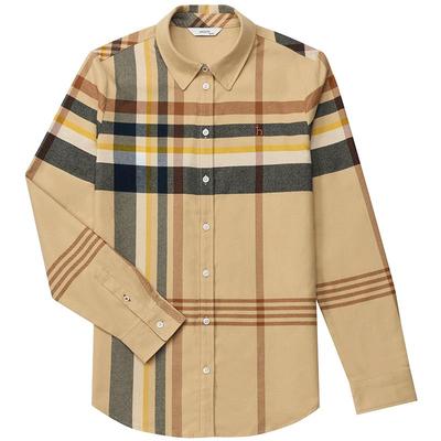 纯棉长袖衬衫Hazzys磨毛通勤