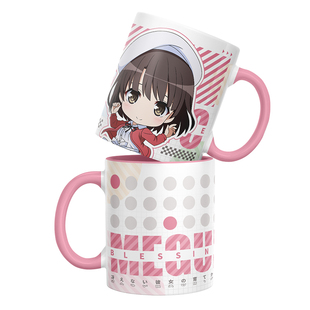 路人女主加藤惠英梨梨动漫周边马克杯子二次元同人水杯咖啡杯