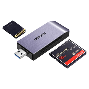 绿联usb3.0高速读卡器四合一多功能转换器sd/cf/tf/ms卡手机电脑车载u盘内存通用微单反相机摄影ccd储存