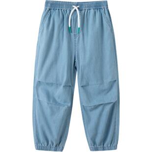 巴拉巴拉童装男童裤子儿童长裤夏装中大童凉感牛仔裤束脚时尚舒适