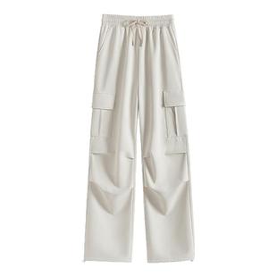 真维斯卡其色软壳工装裤女款冬季新款加绒运动休闲登山裤伞兵裤W