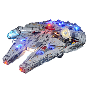可匀Kyglaring适用于乐高75192星球大战积木千年隼LED灯饰灯光灯