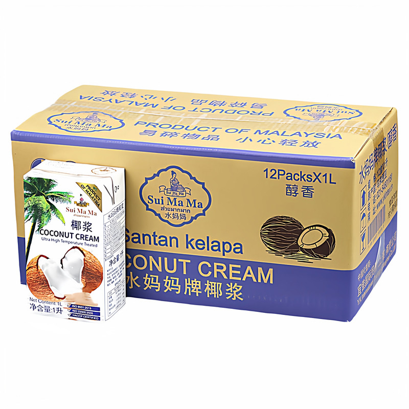 水妈妈椰浆1L*12盒整箱进口经典醇香椰汁西米杨枝甘露奶茶店原料