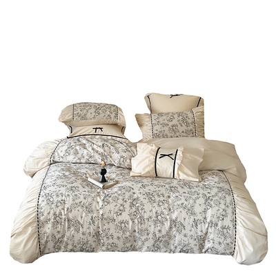 法式复古全棉磨毛四件套公主风