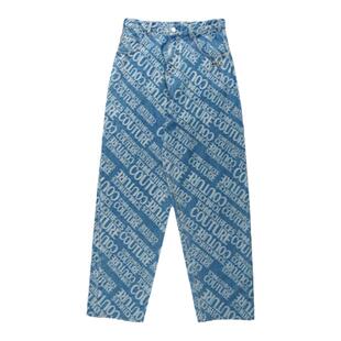 【刘畅同款】TCH 轻奢25春夏新款休闲印花宽松牛仔裤T72A208058