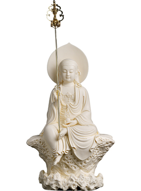 陶瓷地藏王菩萨佛像摆件客厅供奉