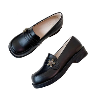 B品 圆圆芭蕾 樱落  锦瑟制服鞋  jk樱花可拆卸原创lolita桃小坞