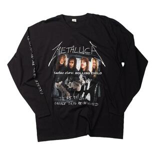 正版Metallica乐队复古vintage重金属摇滚长袖T恤c 官方现行美版