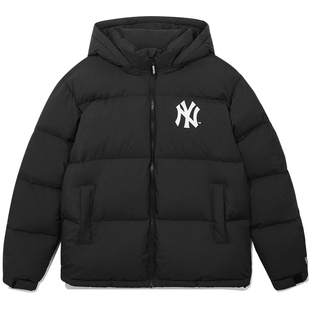 New Era纽亦华2025冬季新款MLB羽绒服连帽短款外套加厚保暖情侣潮