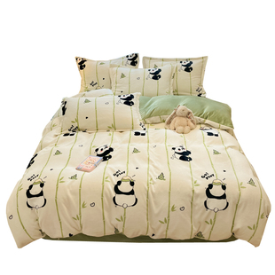 荣冠家纺暖绒印花三/四件套冬季加厚保暖床品