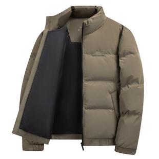 罗蒙爸爸短款鸭绒羽绒服男加厚防寒保暖2025冬季新款冬装夹克外套