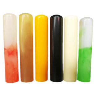 仿玛瑙圆柱形出国人名印章10mm/12mm小圆柱彩色印章人名姓名章