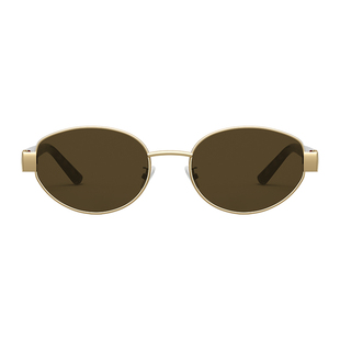 复古老钱风墨镜女款2026新款高级感防紫外线防晒猫眼椭圆太阳眼镜