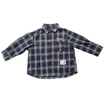 布芮欧2025秋男童格子衬衫儿童潮