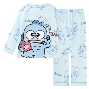 小丑鱼女童睡衣春秋季长袖薄款纯棉中大童套装2025新款儿童家居服